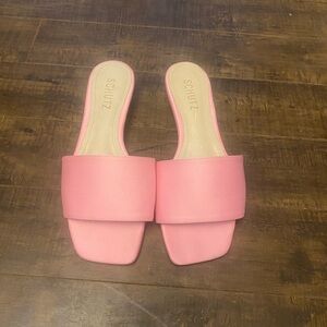 Schutz Avery Pink satin Sandals